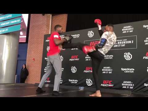 UFC fighter Derek Brunson's open workout