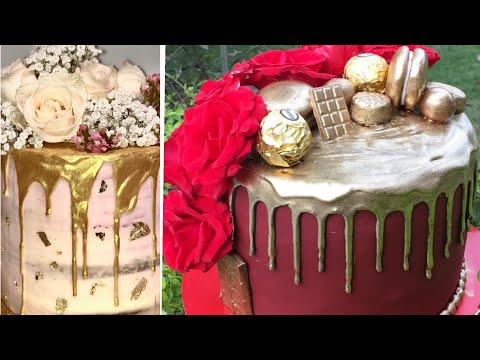 Queen cakes / Golden dripe cakes😛😍😍😍