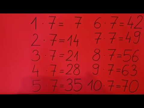 Das Einmaleinslied 5. - Die Siebenerreihe(Melodie: Indians)