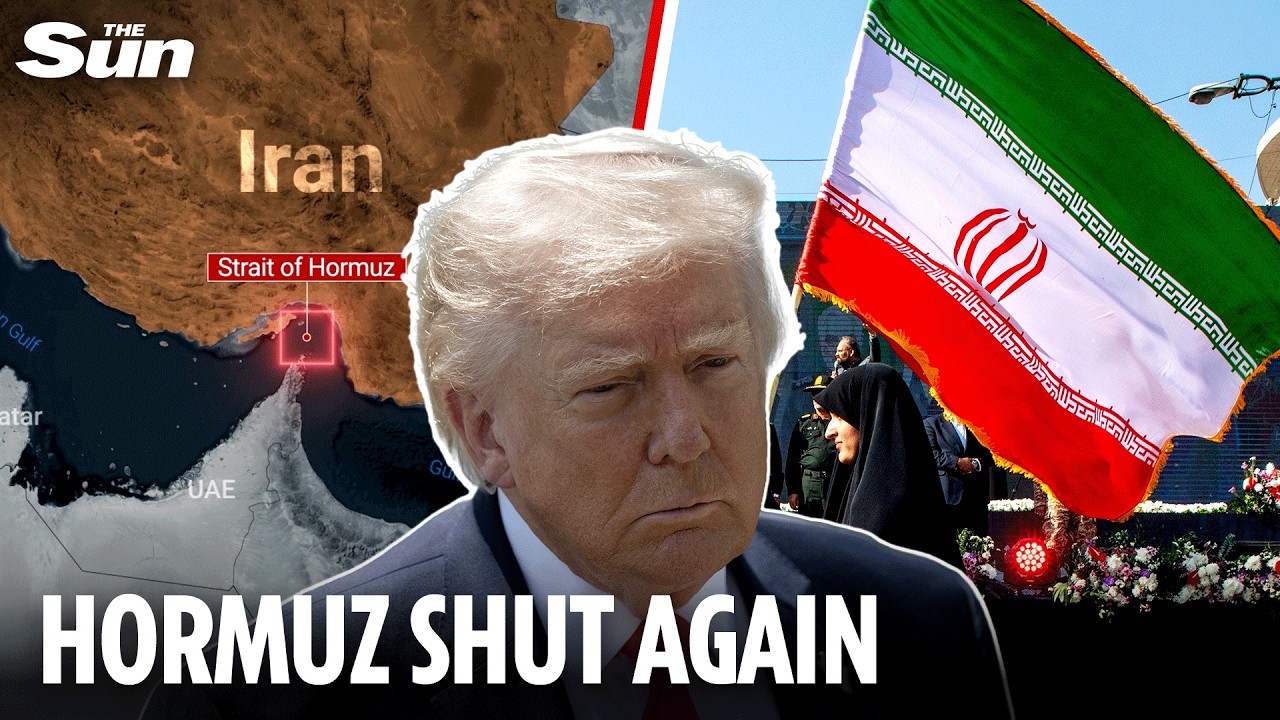 Iran CLOSES Strait of Hormuz less than 24 hours after reopening as Trump warns of more bombing