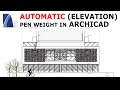 ARCHICAD Tutorial #3 AUTOMATIC Pen thickness in elevations