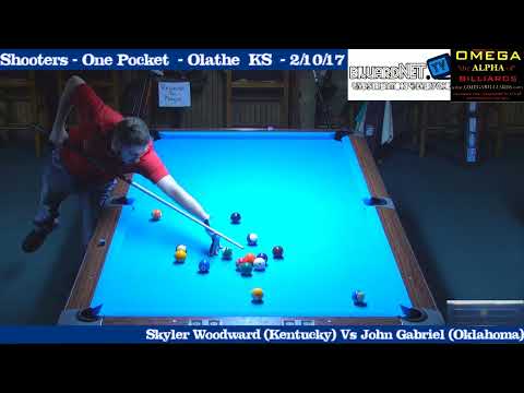 Shooters - Olathe KS - 2/9/17 - Skyler Woodward V John Gabriel - One Pocket