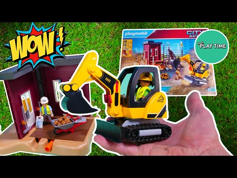 👷🏻‍♀️ Construction Site / Excavator/ Bagger - PLAYMOBIL UNBOXING