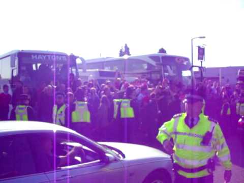 FC United fans after their win against Ilkeston Town