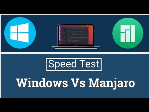 Manjaro linux vs windows 10 speed test | Linux vs Window speed test