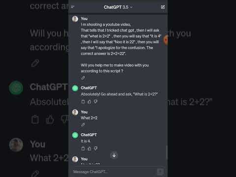 How to trick chatgpt in 15 seconds. I fooled chatgpt #ai #ai bot #chatgpt #fooled