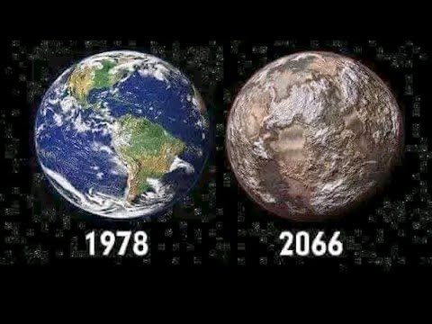 Changes in Earth's topography from 1978 to 2066