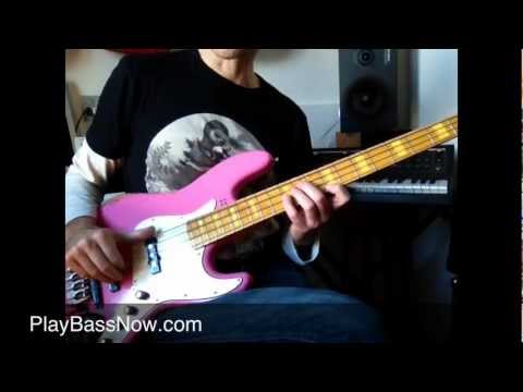 Funky picking technique for bass