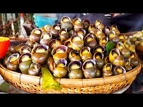 Kien Svay Krao Market Food Scenes - Street Food Tour On Weekend