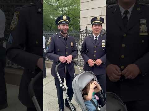 Israel day on fifth parade with NYPD singing Od Yoter Tov Tamid Ohev Oti