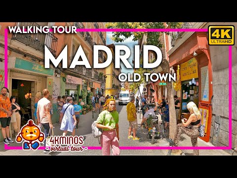 MADRID : Old Town - 4K (Ultra HD) Walking Virtual Tour Spain 2022