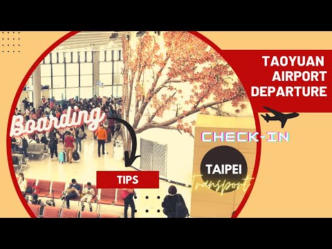 Partida no Terminal 1 do Aeroporto Internacional de Taiwan Taoyuan