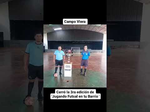Campo Viera: más de cien chicos fueron parte de 'Jugando futsal en tu barrio'