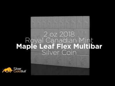 2 oz 2018 Royal Canadian Mint Maple Leaf Flex Multibar Silver Coin