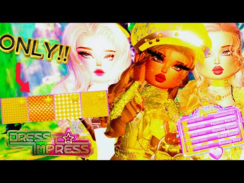 Attempting the HARDEST Color Challenge in Roblox Dress to Impress: YELLOW!