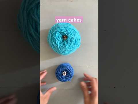 Hand wind your own yarn cakes! Find out how in the full video. #yarn #yarnball #yarncake