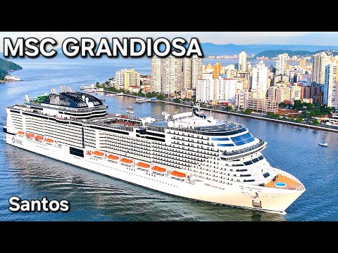 Thumbnail for MSC GRANDIOSA ship  cruzeiro Brasil navio santos @cruzeiros2025 google  2025 drone #shorts