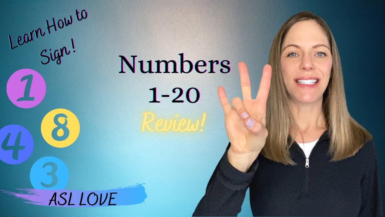 How to Count - NUMBERS - 1 - 20 -ASL - Sign Language