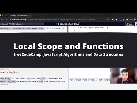Local Scope And Functions Basic Javascript Freecodecamp Tutorial