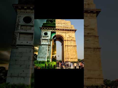 india gate after 50 years later #indiagate #viral #short #ai