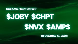Green Stock News for December 17, 2024: Joby Aviation, ChargePoint, NOVONIX, Altus Power