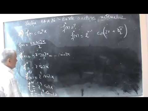 Lectia numarul BAM 86- Derivata de ordin n  pentru functia f(x )= cosx la patrat