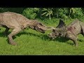 T-Rex VS Triceratops 1v1 - Jurassic World Evolution