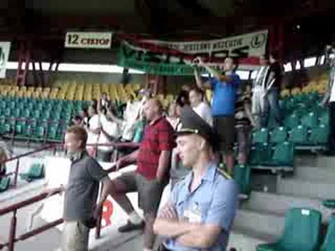 FK Homel - Legia Warszawa radość kibiców Legii