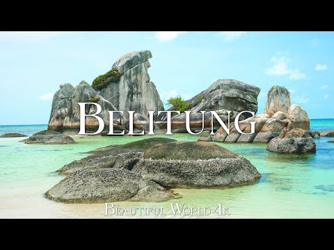 Belitung Island 4K Drone Nature Film - Calming Piano Music - Natural Landscape