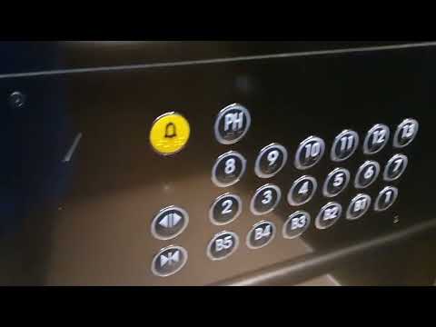 (I-XEL MRL)Hyundai MRL Elevator at Hanyang Tower(Car 6, Retail/Office), Seoul Korea