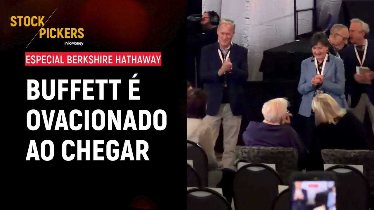 VEJA: Buffett é aplaudido de pé ao chegar pela 1a vez fora do comando | Berkshire Hathaway 2026
