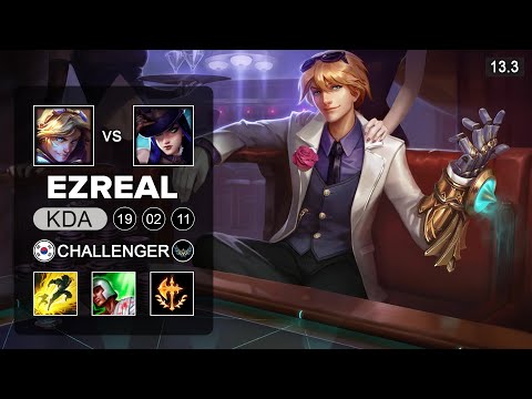 Ezreal vs Caitlyn ADC - KR Challenger - Patch 13.3 Season 13