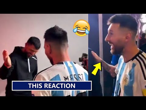 😍Messi's Priceless Reaction To Finding Out That Aguero is Here!