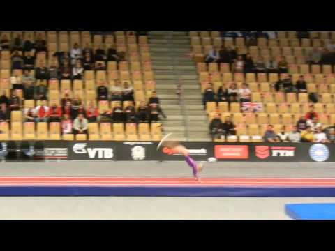 RUS Viktoriia Danilenko Prelim 1st Pass 2015 World Champs Tumbling