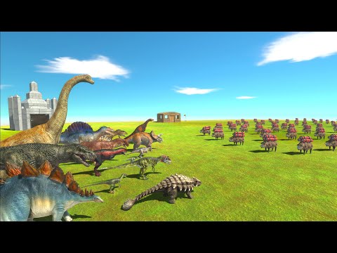 [ Pig TNT Challenge ] Carnivores vs Herbivores Dinosaurs - Animal Revolt Battle Simulator