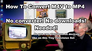 How To Convert M4V to MP4 Windows & Mac No converter! No downloads!