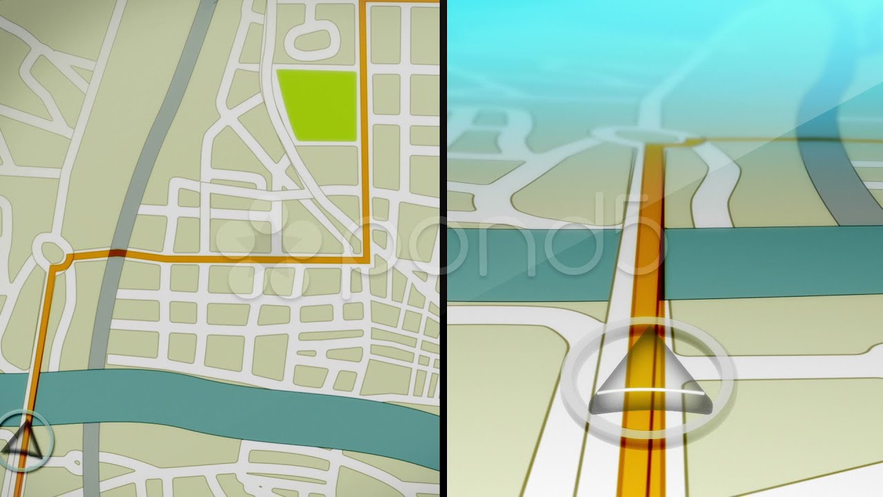 Gps Demo Animation. Stock Footage