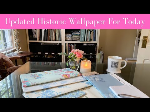 Beautiful wallpaper inspired by wallpaper found in old New England homes.