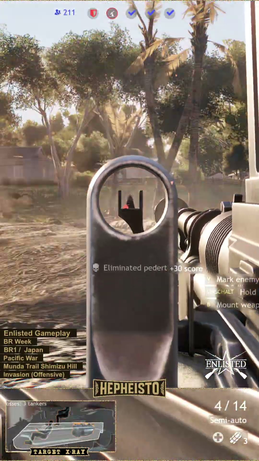 Anti Tank Gunner eliminates Tank M5A1 with Type 97 anti tank rifle