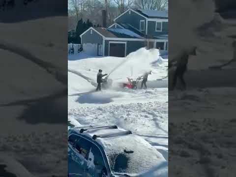 A Snowblower Fight 😂