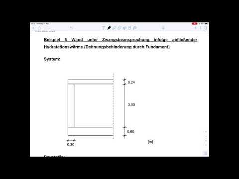 Massivbau 3 – Beispiel 5 Wand unter Zwangbeanspruchung (Teil1)