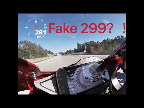 Honda CBR1000RR-R Fake 299 Top Speed GPS Comparison Meter Speed