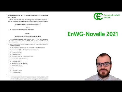 EnWG 2021 - Energiewirtschaftsgesetz Novelle rund um Wasserstoff