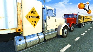 Beamng Drive - Explosive Cargo Epic Crashes