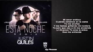 Esta Noche Remix  Letra    Justin Quiles Ft  J Alvarez &amp; Maluma 360p