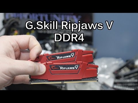 G.SKILL RipjawsV Series DDR4 RAM (XMP) 8GB (2x4GB) 2400MT/s CL15-15-15-35 1.20V Intel AMD Desktop Computer Memory U-DIMM - Red (F4-2400C15D-8GVR) video review thumbnail