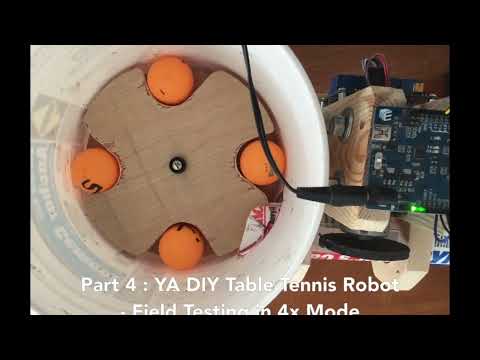 Part 4 : YA DIY Table Tennis Ping Pong Robot - Closed-Loop Field Test in 4x Mode