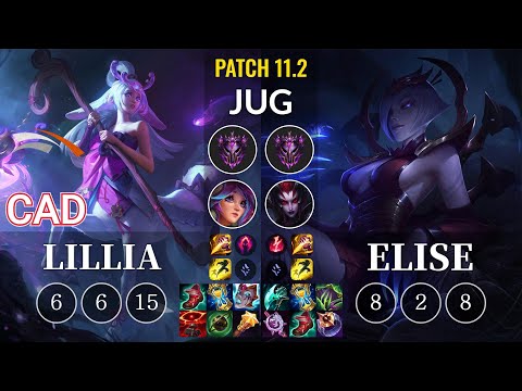 HLE CaD Lillia vs Elise Jungle - KR Patch 11.2