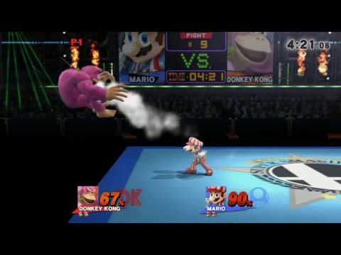 Super Smash Bros. Wii U- Donkey Kong (DK) vs Mario