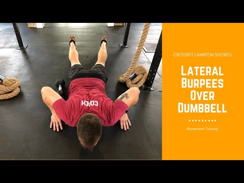 Lateral Burpees Over Dumbbell - Movement Tutorial